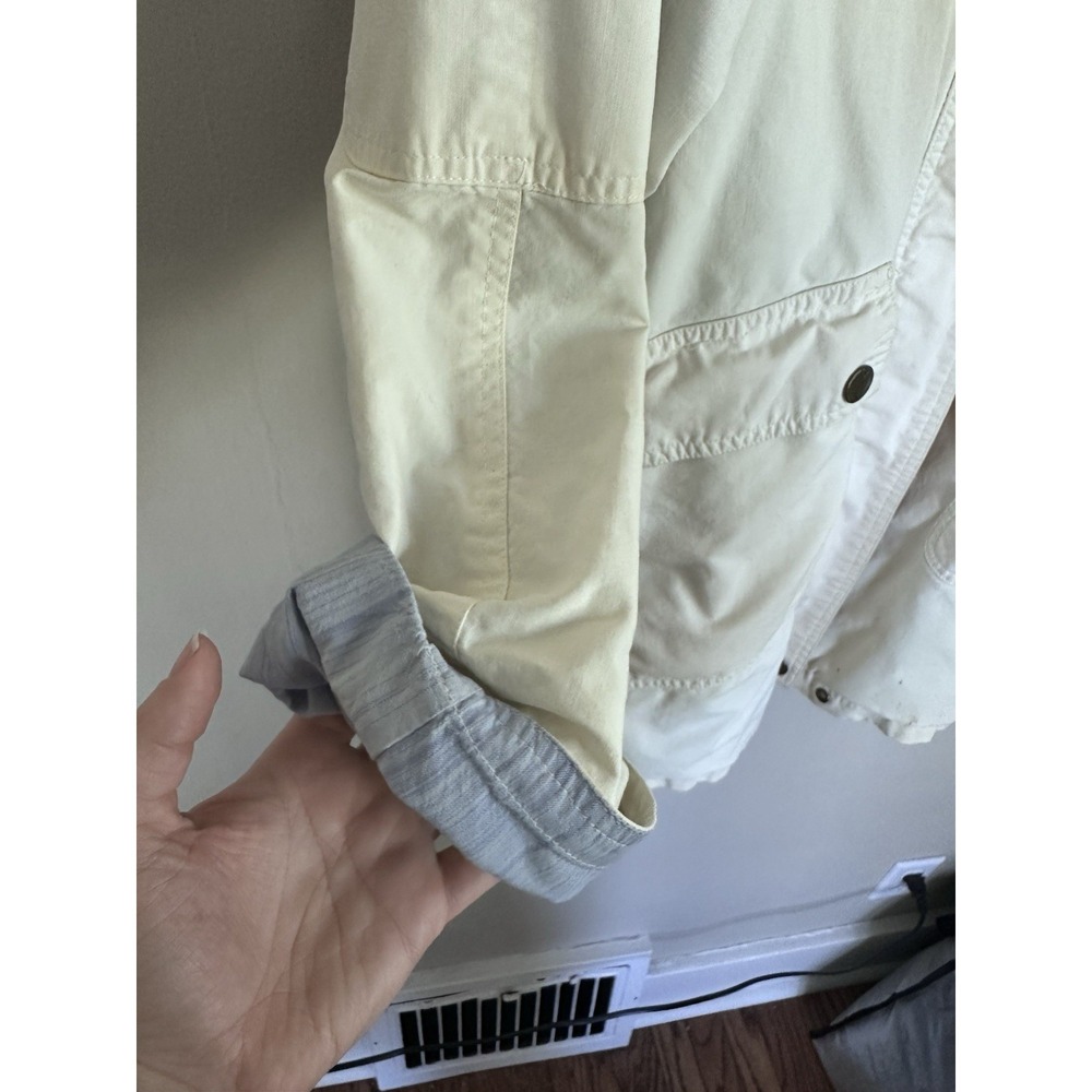 Vintage Hunt Club Cream Windbreaker Anorak Jacket Martha Stewart Look LARGE - Picture 11 of 16